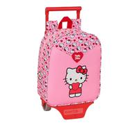 Mochila Escolar HELLO KITTY Hearts, Guardería 28 cm. Con Carro