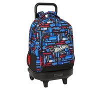 Mochila Escolar HOT WHEELS 2025, Grande 45 cm. Con Carro
