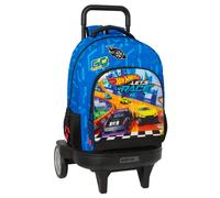 Mochila Escolar HOT WHEELS Lets Race, Grande 45 cm. Con Carro Compact