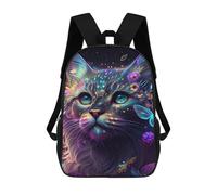 Mochila Escolar Impresa En 3D 17inch Mochila Infantil Butterfly And Cat Bolsas Para Libros Bolsas De Viaje De Alta Capacidad Para Niños/estudiantes/adultos