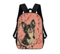 Mochila Escolar Infantil Chihuahua in Cherry Blossoms Dog And Blossoms Wall Art Mochila Escolar Infantil De Moda Informal Mochilas De Viaje Con Estampado 3D Divertidas Y Geniales Bolsas Para Libros 1