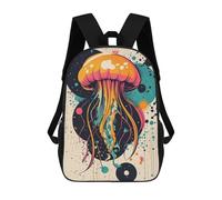 Mochila Escolar Infantil Con Estampado 3D, Bolsos De Viaje Bonitos Jellyfish Abstract Art Colorful Jellyfish Pop Art Print Unique Ocean-Inspired Decor Mochilas Informales Para Exteriores Para Niñas