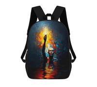 Mochila Escolar Infantil Con Estampado 3D, Bolsos De Viaje Bonitos The Keeper Beneath The Flood - The Hand That Held The Flame Mochilas Informales Para Exteriores Para Niñas Y Mujeres 17inch