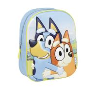 Mochila Escolar Infantil de Bluey - Color Azul - 25x31x10 cm - Fabricada en Poli