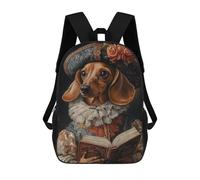 Mochila Escolar Infantil Impresa En 3D Dachshund in Renaissance Attire Dachshund Baroness Renaissance Dog Portrait Mochilas Para Libros Mochilas De Viaje Informales Mochila De Gran Capacidad Para Ni