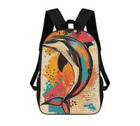 Mochila Escolar Infantil Impresa En 3D Dolphin Splash Art Dynamic Dolphin Illustration Modern Pop Art Marine Design Mochilas Para Libros Mochilas De Viaje Informales Mochila De Gran Capacidad Para N
