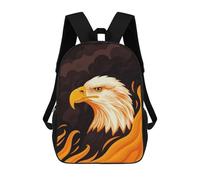 Mochila Escolar Infantil Impresa En 3D Fierce Eagle Vector Portrait with Fiery Backdrop Mochilas De Moda Informales Mochilas Infantiles Mochila Informal Para Exteriores Bolsas De Viaje Bonitas 17inch