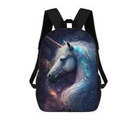 Mochila Escolar Infantil Impresa En 3D Galactic Unicorn Fantasy Art -4 17inch Para Niños, Mochila De Viaje De Alta Capacidad, Mochila Escolar De Moda Para Niños