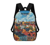 Mochila Escolar Infantil Impresa En 3D Helsinki Finland Autumn Cityscape Illustration Mochilas De Moda Informales Mochilas Infantiles Mochila Informal Para Exteriores Bolsas De Viaje Bonitas 17inch