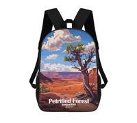 Mochila Escolar Infantil Impresa En 3D Petrified Forest National Park Illustration Mochila De Viaje De Alta Capacidad Para Libros Mochilas De Moda Para Niños Mochila Escolar Informal 17inch