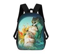 Mochila Escolar Infantil Impresa En 3D Wolf Link And Amaterasu Hugging 17inch Para Niños, Mochila De Viaje De Alta Capacidad, Mochila Escolar De Moda Para Niños