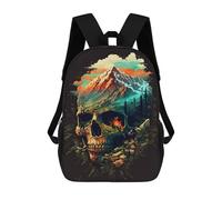 Mochila Escolar Infantil Nature's Skull A Fusion of Landscape And Anatomy Mochila Escolar Infantil De Moda Informal Mochilas De Viaje Con Estampado 3D Divertidas Y Geniales Bolsas Para Libros 17inch