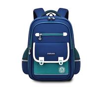 Mochila Escolar Infantil y Adolescente Estilo Británico Ultraligero Fandare - Azul y Verde