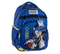Mochila Escolar Mediana Sonic Niño y Niña 42 cm - Mochila Infantil Azul 100% Poliéster con Espalda Acolchada, Bolsillo Lateral de Malla y Asa Ajustable, Licencia Oficial para Colegio y Vuelta al Cole