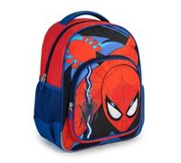 Mochila Escolar Mediana Spider-Man Niño - 42 cm, Licencia Oficial Marvel, Poliéster Resistente, Doble Compartimento con Bolsillo Frontal y Laterales de Malla, Ideal para Colegio y Vuelta al Cole