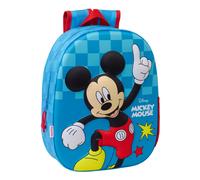 Mochila Escolar MICKEY MOUSE 3D, Infantil 33 cm. Adaptable