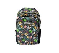 Mochila Escolar Minecraft Pixel 25 - DOBLE COMPARTIMENTO - ADAPTABLE A CARRO - Espaldera acolchada - Resistente, espaciosa y organizada - 44 X 30 X 20 CM