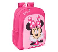 Safta Mochila escolar niño Minnie Mouse adaptable a carro cómoda y versátil 33x14x42 cm