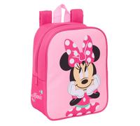 MINNIE MOUSE - Mochila Infantil, Mochila Niño, Mochila Escolar, Adaptable a Carro, Ideal para Guardería, Cómoda y Versátil, Calidad y Resistencia, 22x10x27 cm