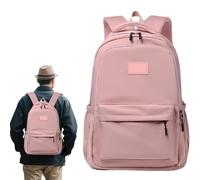 Mochila Escolar - Mochila de Libros Impermeable - Mochila de Tela Oxford Alta Capacidad Unisex para Ordenador Portátil Trabajo Viajes Diario, Rosa., Ver descripción, Ver descripción
