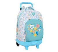 MOOS FIORI - Mochila Grande con Ruedas, Compacta, Extraíble, Ideal para Niños de Diferentes Edades, Cómoda y Versátil, Calidad y Resistencia, 33x22x45 cm