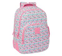 Mochila Escolar MOOS Flores, Grande 42 cm. Adaptable