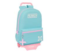 Safta MUNICH HEAVEN - Mochila Escolar Grande con Carro 905, Tejido Reciclable, Ideal para Niños de Diferentes Edades, Cómoda y Versátil, Calidad y Resistencia, 30x14x46 cm, Color Celeste