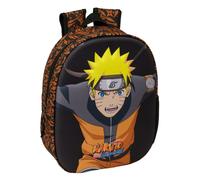 Safta Mochila escolar NARUTO con diseño 3D para niños, cómoda y resistente 27x10x33 cm