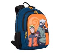 Mochila Escolar Naruto - Doble Compartimento y Bolsillo Frontal - Bolsillos Laterales - Portaordenador e Interior Forrado - Adaptable a Carro - 19 × 31 × 42 cm - Toybags