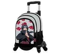 Mochila Escolar Naruto Itachi + Carro Toybags con 4 Ruedas Giratorias - Doble Compartimento y Bolsillo Frontal - Carro con Protección Lateral y Stopper Frontal Anticaída - 44 x 30 x 20 cm