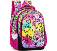Mochila Escolar Niña Primaria Ergonómica - Diseño Shiny Mood - 43x33x20 cm (6-10 Años) - Gran Capacidad Adaptable a Carro con Compartimento Portátil