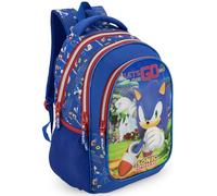 Mochila Escolar Niño Ergonómica para Fans de Sonic - 43x33x15 cm - 6 a 10 Años - Grande Adaptable a Carro con Compartimento para Portátil, Espalda Acolchada y Reflectantes