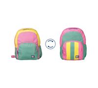 Mochila Escolar OXFORD COLORBLOCK Bubblegum, 38,5 cm. Reversible