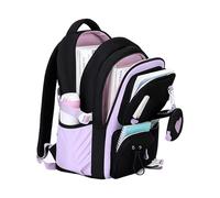 Mochila escolar para adolescentes, resistente al agua, portátil ligera, mochila de viaje casual, bolsa duradera para estudiantes, perfecta para llevar libros de texto, cuadernos y personal, Morado