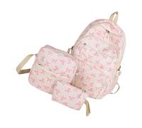 Mochila Escolar para Estudiantes Mochilas Estéticas para Niñas Mochila Sencilla De Gran Capacidad Conjunto De Mochilas con Lazos 3 Uds.