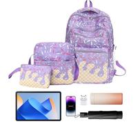 Mochila Escolar para Niñas 3 Piezas: Bolsa Escolar con Compartimentos y | Mochila Juvenil Diaria Para Jardín De Infancia, Primaria, Regreso A Clases, Viajes, Estudiantes, Adolescentes