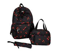 Mochila escolar para niñas, bonita mochila escolar preparada, mochila kawaii para adolescentes, secundaria, primaria, escuela secundaria, 1-negro, Talla única