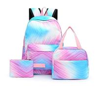 Mochila escolar para niñas, mochila escolar para laptop, bolsa de almuerzo aislada, bolsa de almuerzo para adolescentes, niños, mochila para estudiantes universitarios, C, Talla única