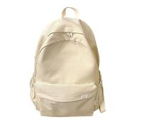 Mochila escolar para niñas, versión coreana femenina, estudiante de secundaria, linda mochila de color sólido, mochila de gran capacidad, mochila militar, accesorios, Blanco, Talla única para todos