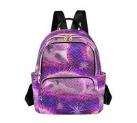 Mochila escolar para niñas y mujeres, adolescentes, universidad, escuela secundaria, casual, mini bolsa pequeña, mochila de día, mochila S, erizos ruedan como bolas de nieve brillantes en una tormenta