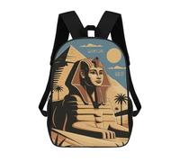 Mochila Escolar Para Niños 17inch Mochila Escolar Para Niños Egyptian Sphinx And Pyramid Illustration Mochila Escolar Informal De Moda Mochilas De Viaje Con Estampado 3D Divertidas Y Geniales