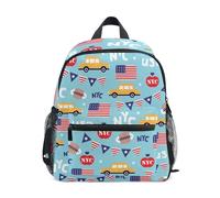 Mochila escolar para niños con correa para el pecho, bonita para estudiantes, jardín de infantes, preescolar, niños y niñas, Multi06, 16x11.4x6.9in, Caricatura