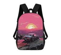 Mochila escolar para niños con impresión 3D, mochila escolar vintage natural, mochila de viaje, mochila de gran capacidad para niños, Hunting On The Hill, 17"