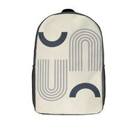 Mochila escolar para niños con líneas geométricas II, mochila de viaje casual con impresión 3D para niños y niñas, mochila grande con mucho espacio de almacenamiento, Geométrico Shapes 01, 17"