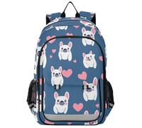 Mochila escolar para niños de 8 a 12 años: bolsas ajustables para libros de primaria en varios colores, diseño de corazón, azul