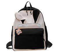 Mochila escolar para niños y niñas, bonita mochila con orejas para niños, saco de boxeo con guantes, Negro, Taille unique