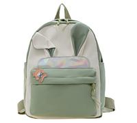 Mochila escolar para niños y niñas, bonita mochila con orejas para niños, saco de boxeo con guantes, verde, Taille unique