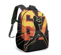 Mochila escolar para niños y niñas, diseño de béisbol con número 6 y 7 de 16 pulgadas, 05., L, Casual