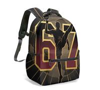 Mochila escolar para niños y niñas, diseño de béisbol con número 6 y 7 de 16 pulgadas, 09., L, Casual