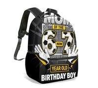 Mochila escolar para niños y niñas, diseño de béisbol con número 6 y 7 de 16 pulgadas, 22, L, Casual